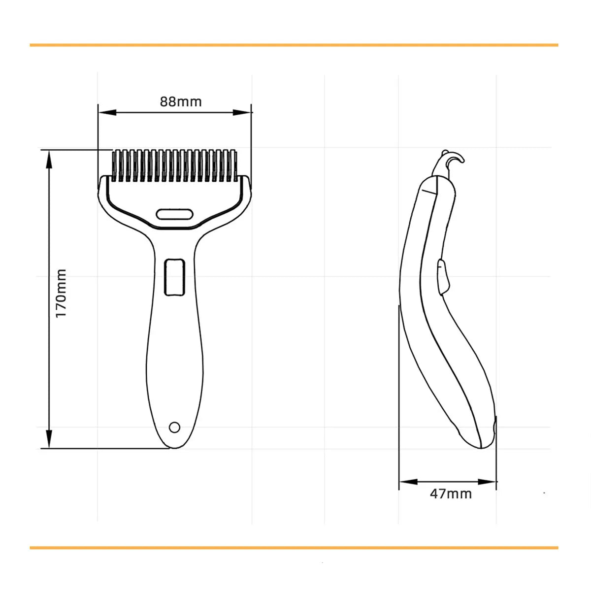 Seashore Self-Cleaning Pet Brush – Dogs & Cats, All Coat Types, Soft Flexible Pins