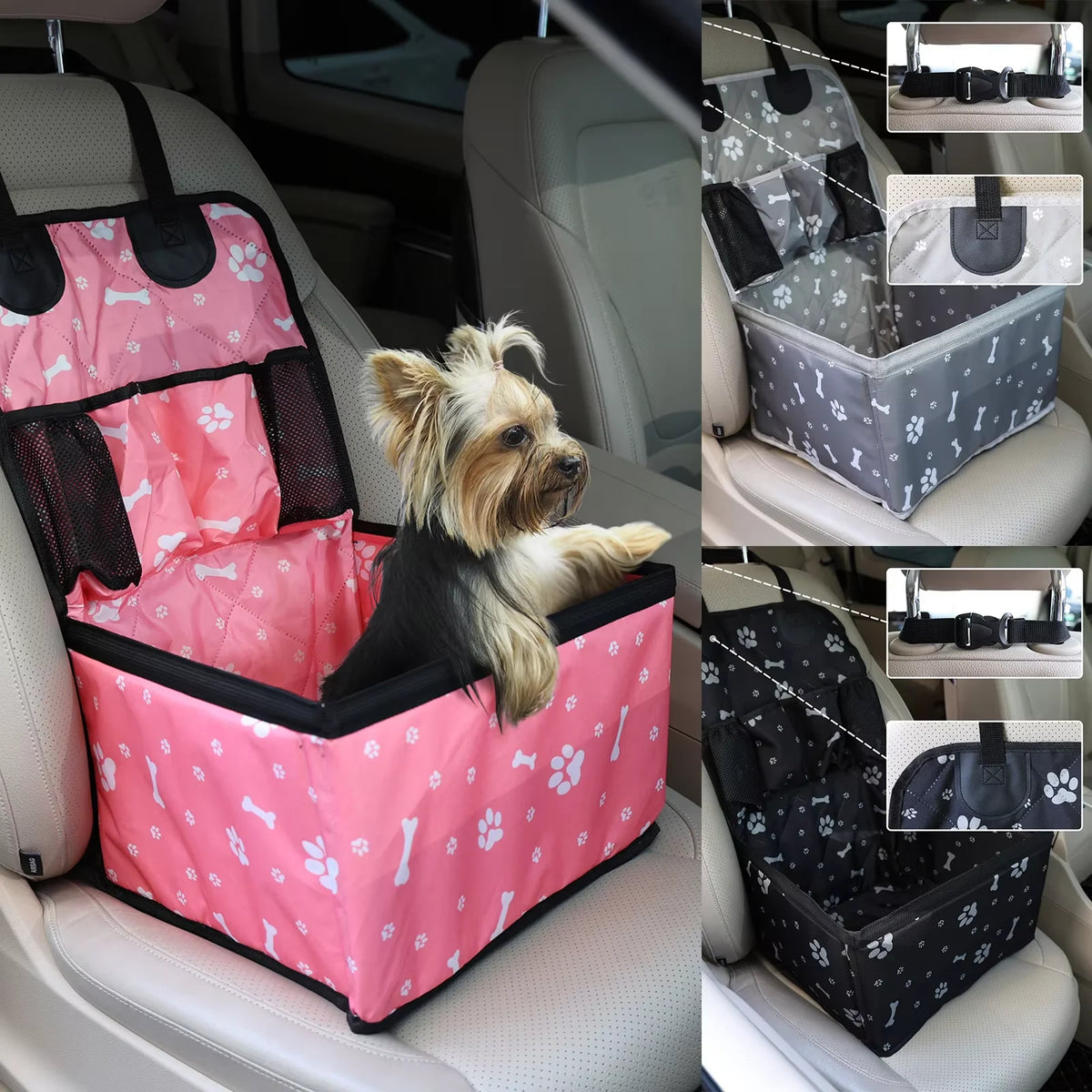 Seashore Deluxe Pet Booster Seat – Safe, Elevated & Cozy for Small Dogs