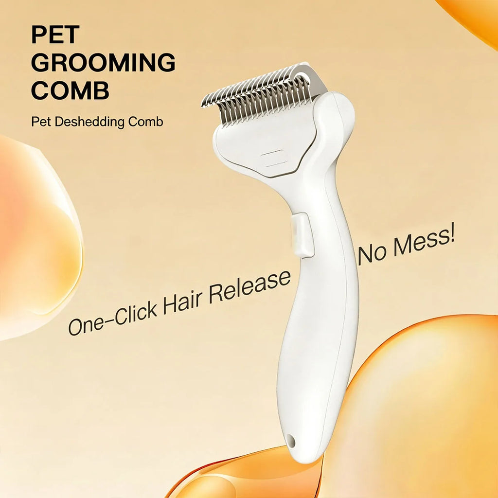 Seashore Self-Cleaning Pet Brush – Dogs & Cats, All Coat Types, Soft Flexible Pins