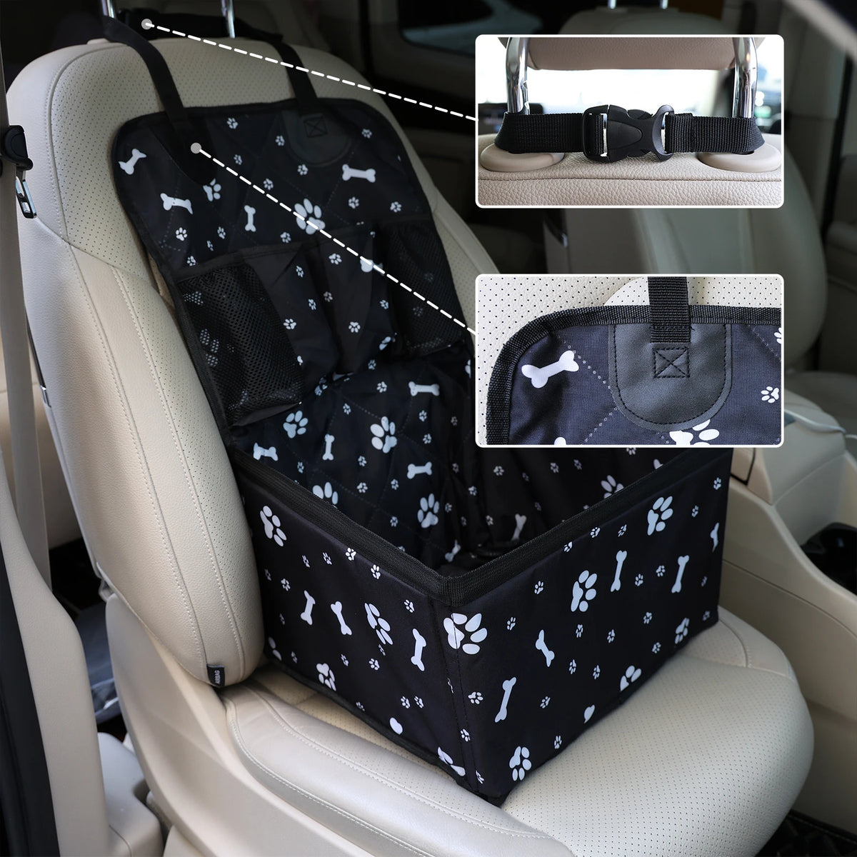 Seashore Deluxe Pet Booster Seat – Safe, Elevated & Cozy for Small Dogs