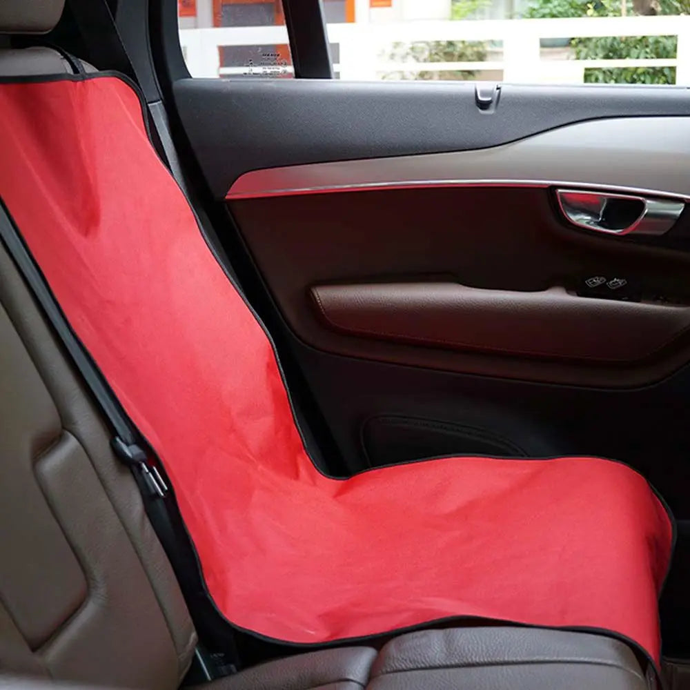 Seashore Dog Car Seat Cushion & Safety Isolation Mat – Waterproof Knit Polyester, 106×46.5cm