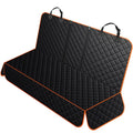 Seashore Dog Car Seat Isolation Mat & Cushion – Waterproof 150D Oxford, 130×160cm, Black & Orange