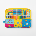 Luxe Kids Premium Pencil Case open showing organized pencils and pens inside