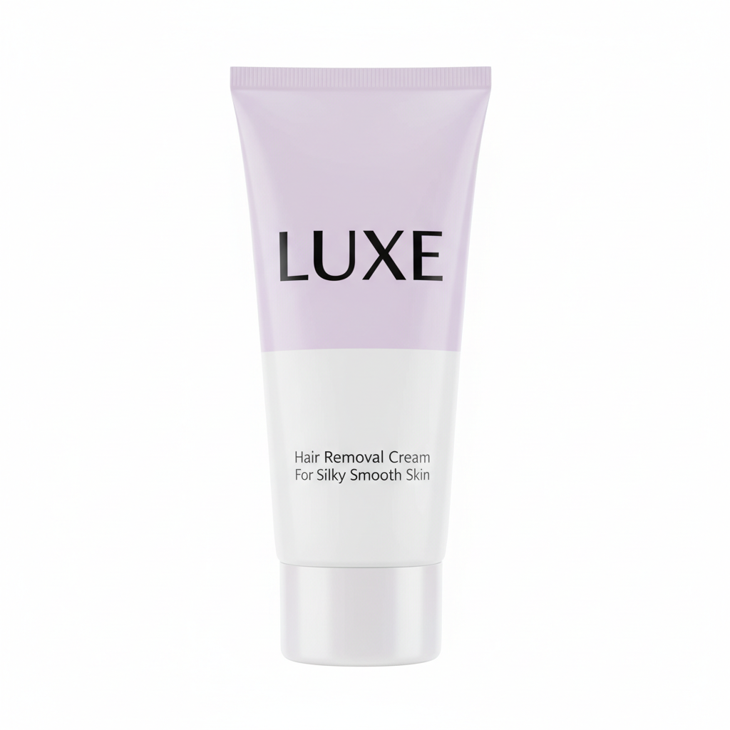 Luxe Gentle Hair Removal Cream elegant lilac and white squeeze tube