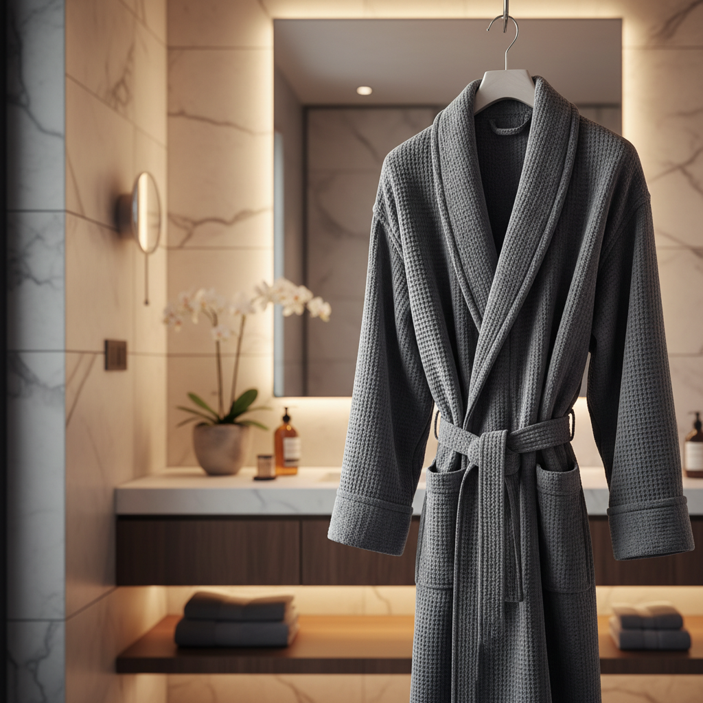 Luxe Premium Bathrobe - Charcoal Grey
