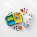 Luxe Kids Lunch Box and Water Bottle Set with colorful insulated bento box and stainless steel bottle