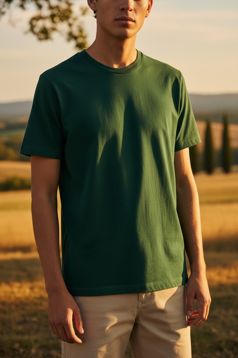 Classic Essential Cotton T-Shirt - Green