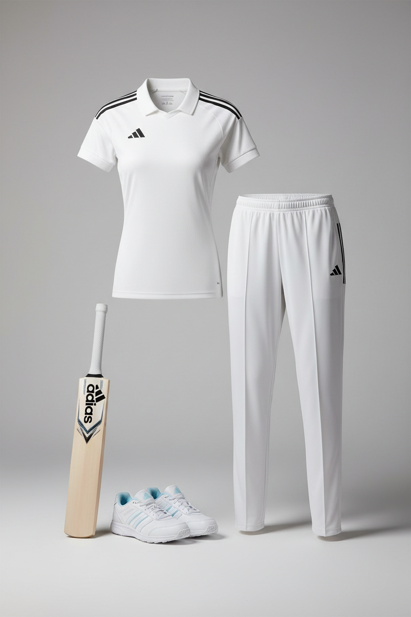 Adidas Women's Cricket Whites Set White