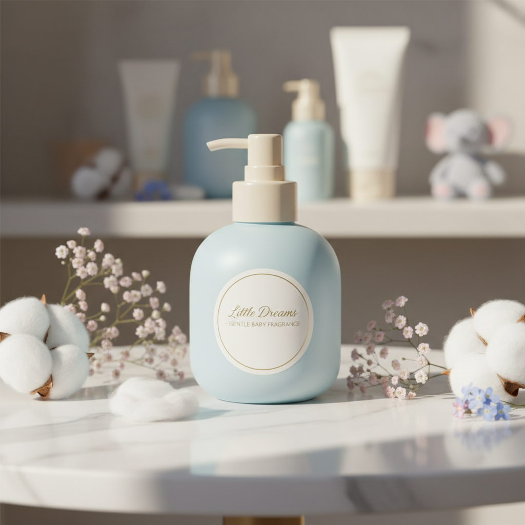 Luxe Baby Gentle Moisturising Lotion pastel bottle with chamomile and aloe vera